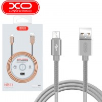 USB кабель XO NB27 micro USB 1m серый