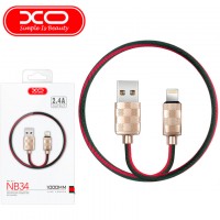 USB кабель XO NB34 Lightning 1m золотистый