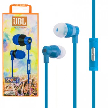 Наушники с микрофоном JBL JB-3600 голубые в Одессе