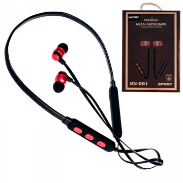 Bluetooth наушники с микрофоном Remax SN-001 красные в Одессе