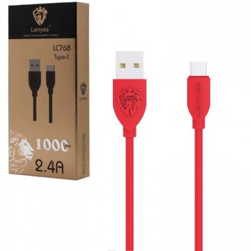 USB кабель Lenyes LC768 Type-C 1m красный в Одессе