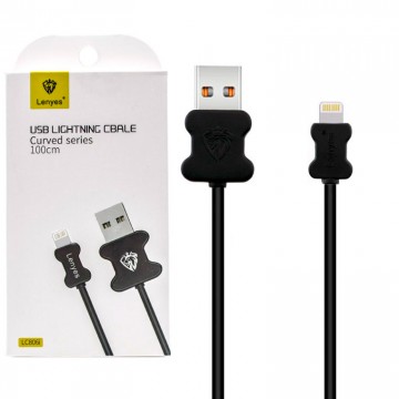 USB кабель Lenyes LC806i Lightning 1m черный в Одессе