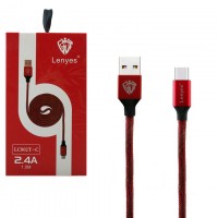 USB кабель Lenyes LC802t Type-C 1m красный
