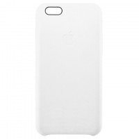Чехол силиконовый Leather Apple iPhone 6 белый