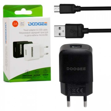 Сетевое зарядное устройство Doogee YJ-06 1USB 2.0A micro-USB black в Одессе