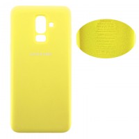 Чехол Silicone Cover Full Samsung J8 2018 J810 желтый