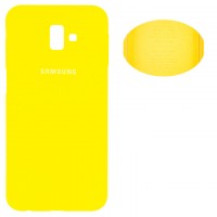 Чехол Silicone Cover Full Samsung J6 Plus 2018 J610 желтый