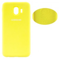 Чехол Silicone Cover Full Samsung J4 2018 J400 желтый