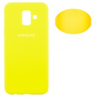 Чехол Silicone Cover Full Samsung A6 2018 A600 желтый