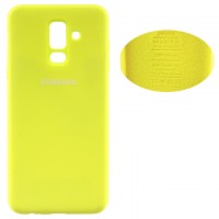 Чехол Silicone Cover Full Samsung A6 Plus 2018 A605 желтый