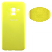 Чехол Silicone Cover Full Samsung A8 2018 A530 желтый