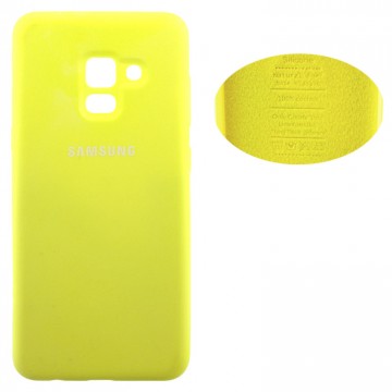 Чехол Silicone Cover Full Samsung A8 2018 A530 желтый в Одессе