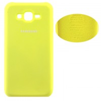 Чехол Silicone Cover Full Samsung J7 2015 J700, J7 Neo J701 желтый