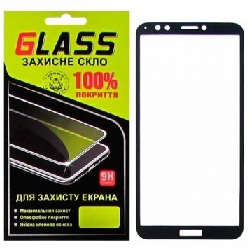 Защитное стекло Full Glue Huawei Enjoy 8, Honor 7C Pro, Nova 2 Lite, Y7 2018, Y7 Prime 2018 black Glass в Одессе