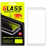 Защитное стекло Full Glue Samsung A8 2018 A530 white Glass