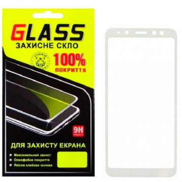 Защитное стекло Full Glue Samsung A8 2018 A530 white Glass в Одессе