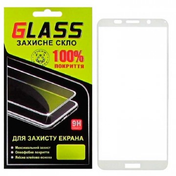 Защитное стекло Full Glue Huawei Y5 2018, Y5 Prime 2018, Y5 Lite 2018 white Glass в Одессе