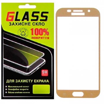 Защитное стекло Full Glue Samsung A5 2017 A520 gold Glass в Одессе