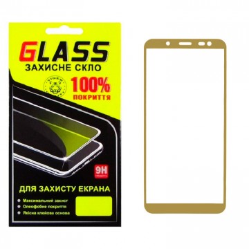 Защитное стекло Full Screen Samsung J6 2018 J600 gold Glass в Одессе