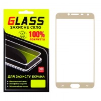 Защитное стекло Full Screen Samsung J4 2018 J400 gold Glass