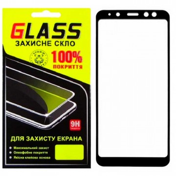 Защитное стекло Full Screen Samsung A8 2018 A530 black Glass в Одессе