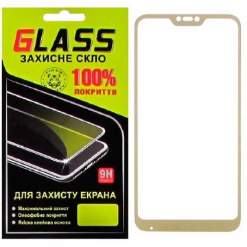 Защитное стекло Full Screen Xiaomi Redmi 6 Pro, Mi A2 Lite gold Glass в Одессе