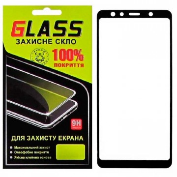 Защитное стекло Full Screen Samsung A7 2018 A750 black Glass в Одессе