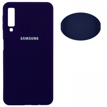 Чехол Silicone Cover Full Samsung A7 2018 A750 синий в Одессе