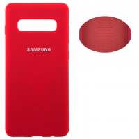 Чехол Silicone Cover Full Samsung S10 Plus G975 красный