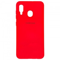 Чехол Silicone Case Full Samsung A20 2019 A205, A30 2019 A305 красный