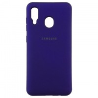 Чехол Silicone Case Full Samsung A20 2019 A205, A30 2019 A305 фиолетовый