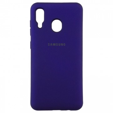 Чехол Silicone Case Full Samsung A20 2019 A205, A30 2019 A305 фиолетовый в Одессе