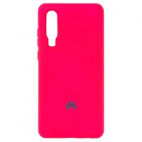 Чехол Silicone Case Full Huawei P30 малиновый