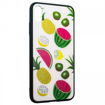 Чехол накладка Glass Case Apple iPhone X, XS Fruits в Одессе