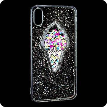 Чехол силиконовый Ice cream Apple iPhone XS Max прозрачный в Одессе