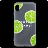 Чехол силиконовый Summer Apple iPhone X, XS Lime