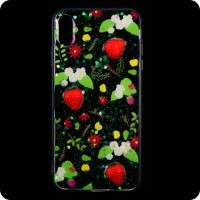 Чехол силиконовый 3D Apple iPhone X, XS Клубника