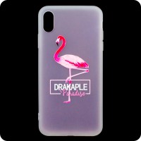 Чехол силиконовый Summer Apple iPhone XS Max Flamingo