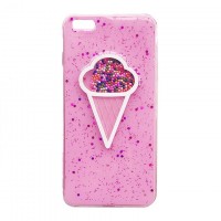 Чехол силиконовый Ice cream Apple iPhone 6, 6S розовый