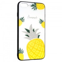 Чехол накладка Glass Case Apple iPhone 7 Plus, 8 Plus Pineapple