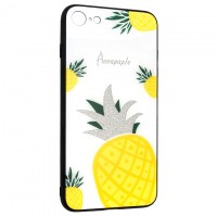 Чехол накладка Glass Case Apple iPhone 7, 8, SE 2020 Pineapple