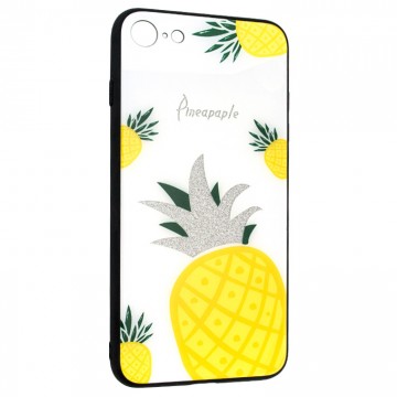 Чехол накладка Glass Case Apple iPhone 7, 8, SE 2020 Pineapple в Одессе