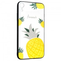 Чехол накладка Glass Case Apple iPhone XR Pineapple