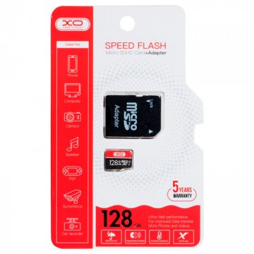 Карта памяти micro SD XO 128Gb class 10 + SD adapter в Одессе