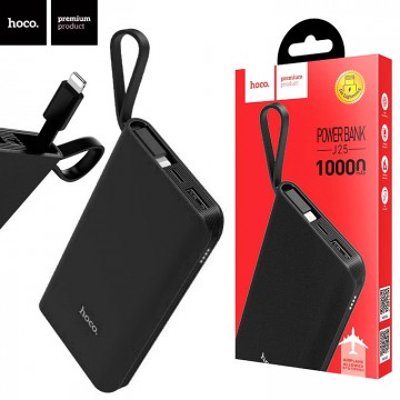 Power Bank Hoco J25 With Cable Lightning 10000 mAh Original черный в Одессе