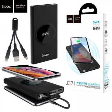 Power Bank Hoco J37 Wisdom Wireless 10000 mAh Original черный в Одессе