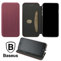 Чехол-книжка Baseus Premium Edge Huawei Y8p, P Smart S бордовый
