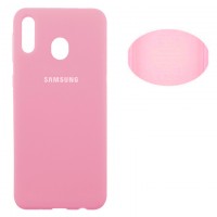 Чехол Silicone Cover Full Samsung M20 2019 M205 розовый
