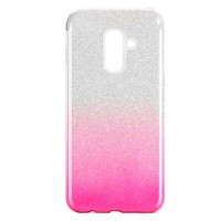 Чехол силиконовый Shine Samsung A6 Plus 2018 A605 градиент розовый