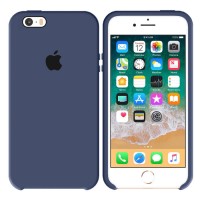 Чехол Silicone Case Original iPhone 5, 5S № 8 (Midnight blue) (N08)